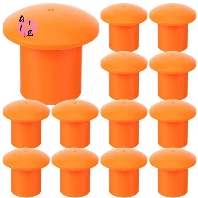 A11E-50Pcs Steel Bar Protective Cap Rebar End Protectors Sleeve Cover For Protector Construction Industry Mushroom