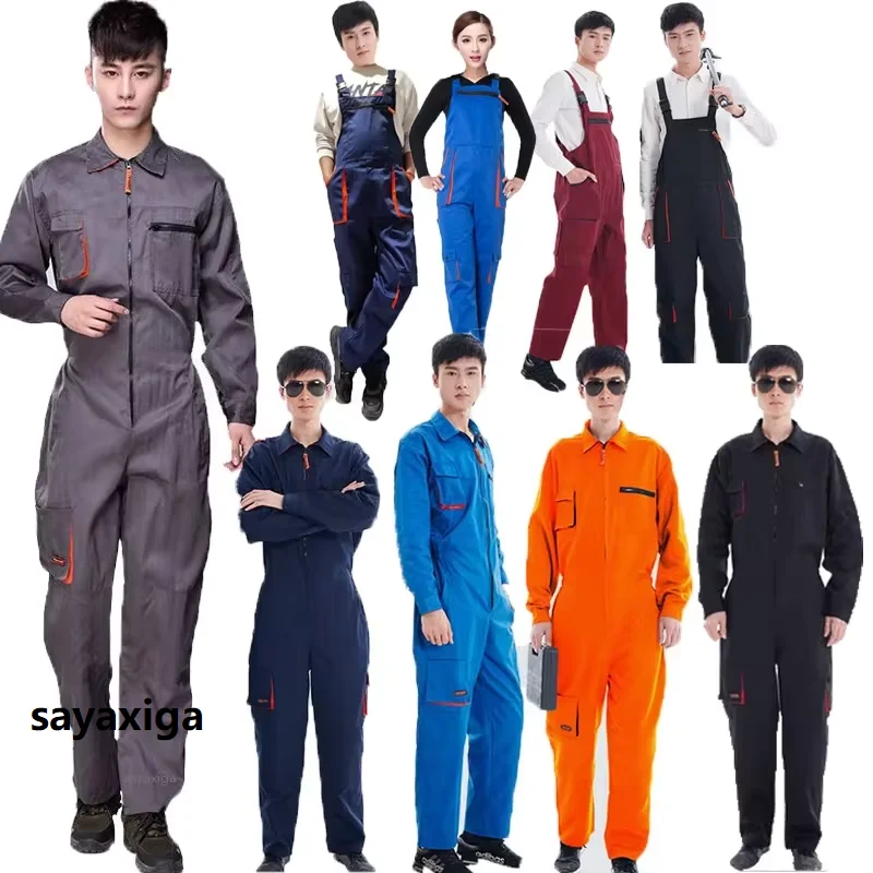 

Work Overalls Uniform Men Working Coverall Welding Suit Car Repairman Suit Workshop Mechanic Work Clothes Work Jumpsuit Dungaree