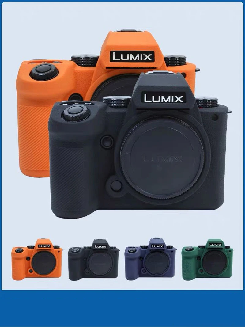 Silicon Armor Skin Case Body Cover Protector for Panasonic Lumix S5 II S5II S5 MarkII S5M2 Mirrorless Camera Protective Soft Bag