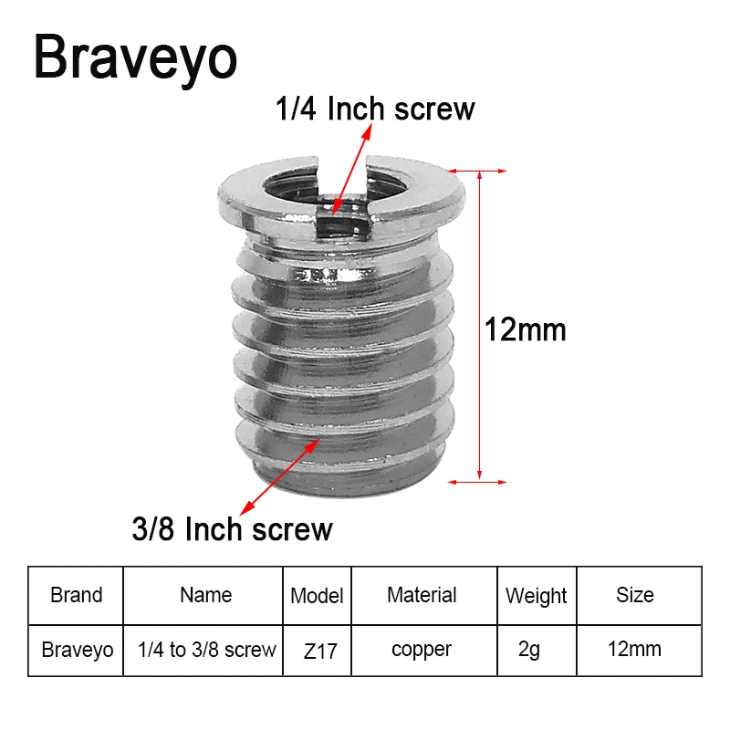 5PCS Camera Screw 1/4 to 3/8 Conversion Screw Nut Quick Release Mount Adapter Screw for Camera Monopod Ballhead Tripod