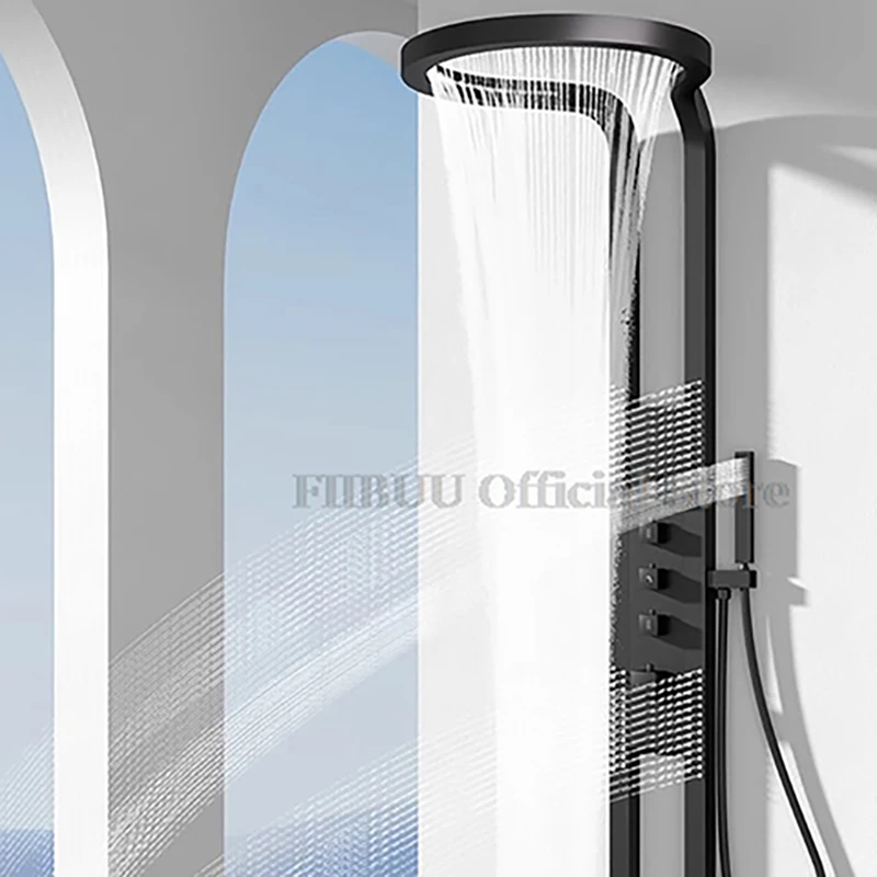 Luxury Shower For Bathroom Shower Head Pressurized Waterfall Top Spray Multifunctional Shower System Wall Mounted Shower Set