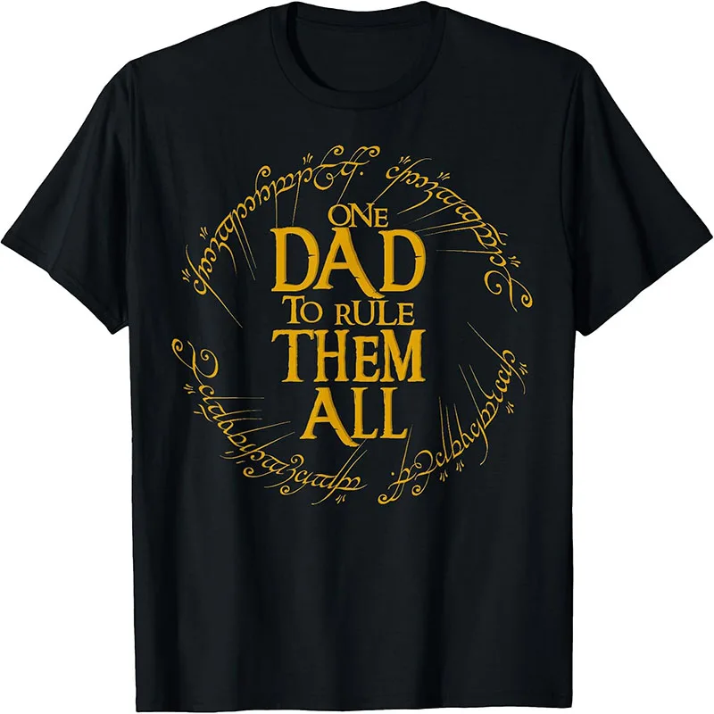 One Dad To Rule Them All Lord Of The Rings Parody Father's Day Graphic T-Shirt Dad Gift Tee