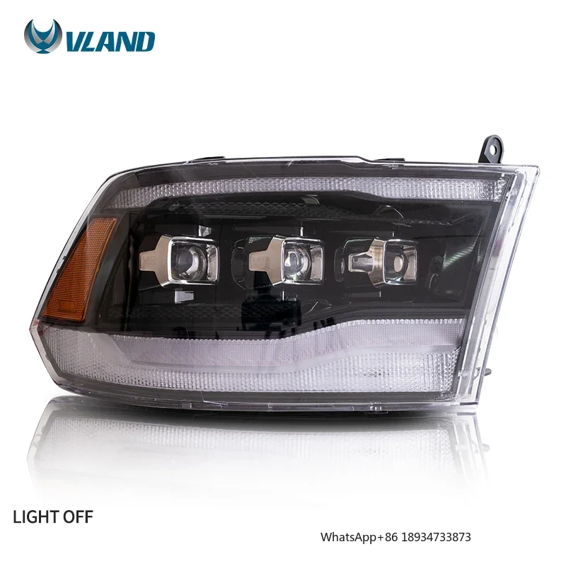 VLAND Factory Full LED Headlights For RAM1500 CLASSIC Head lamp Assembly 2019-UP Head Lights For DODGE RAM1500/2500/3500