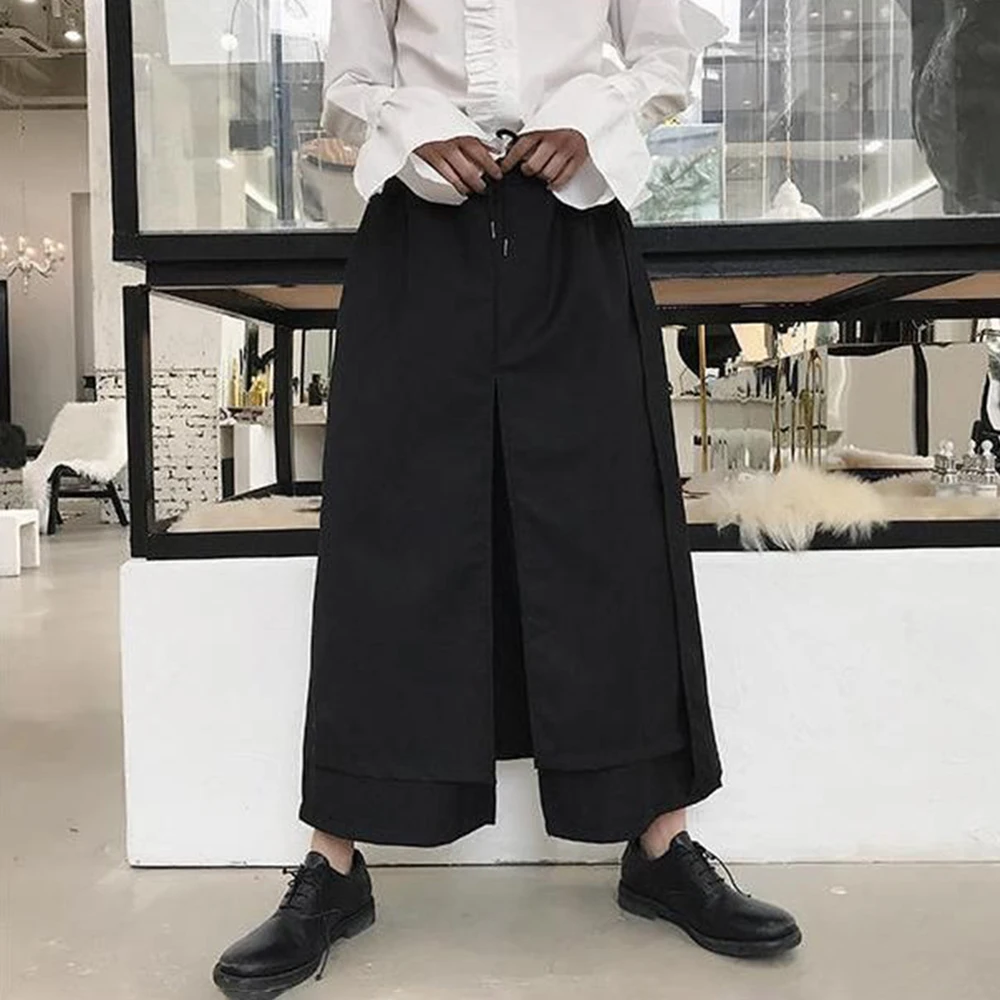 

Мужские зимние брюки-юбка XS-5XL: Новинка, Американский ретро-стиль, Модный тренд, Уличный хип-хоп, Свободные повседневные нишевые мужские брюки