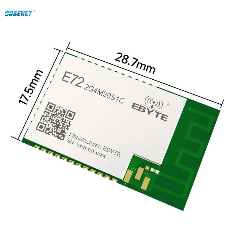 CC2674P10 2.4G Wirelsee Soc RF Module SMD BLE5.3 Zigbee CDSENET E72-2G4M20S1C 20dbm 620m IEEE PCB Antenna