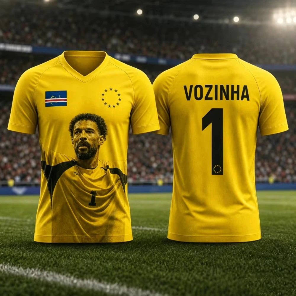 2026 Cape Verde Vozinha No.1 Goalkeeper Football Jersey Summer Sports Men's T-Shirt Children's Clothing Tee Y2k Woman