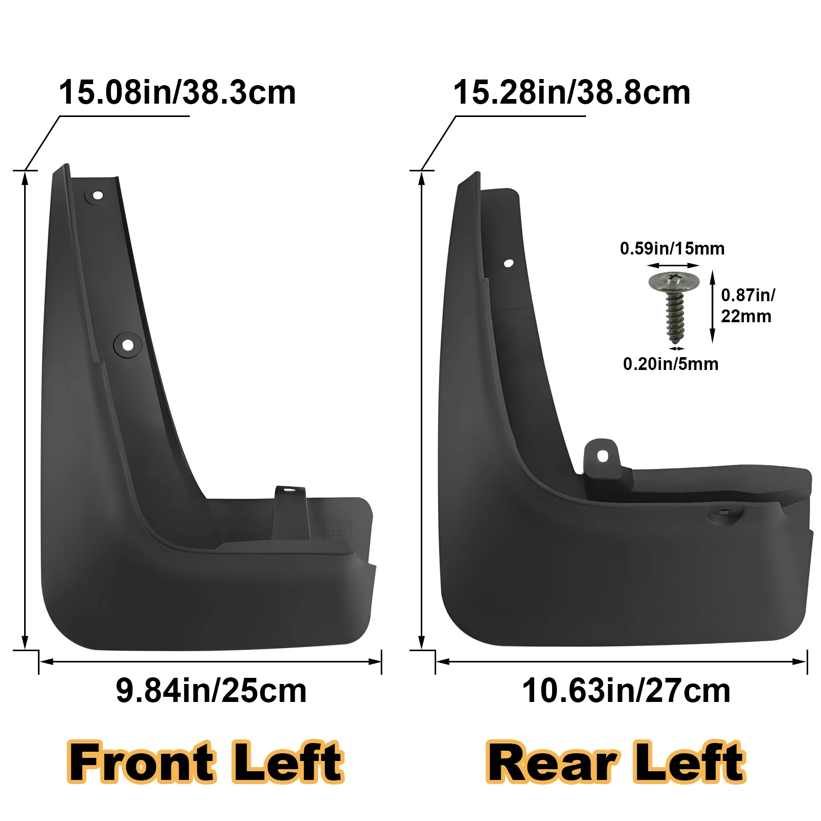 Car Mud Flaps For BMW X5 F15 F85 M-Sport 2016 2017 2018 Mudguard Front Rear Fender Splash Guards Mudflaps Fit W/o Running Board