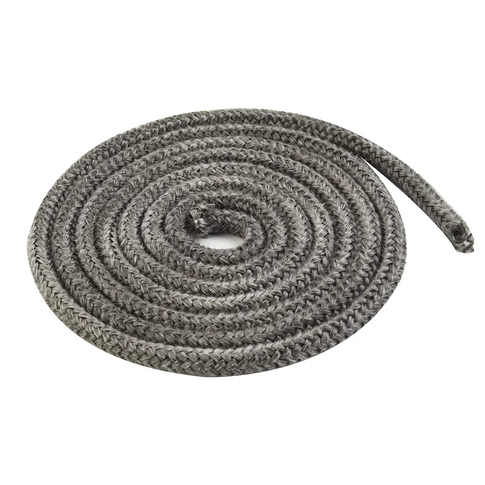 

High Quality Fiberglass Rope Seal Black 78 Inch/2m Dark Grey Door Seal Elastic Fiberglass Fire Rope Log Burner