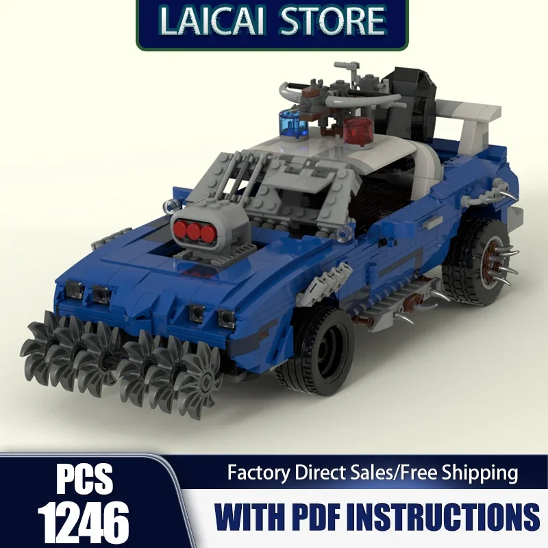 Urban Car Moc Building Blocks Modular 1:18 Wasteland Police Model Technology Bricks DIY Assembly Toys Construstion Holiday Gifts