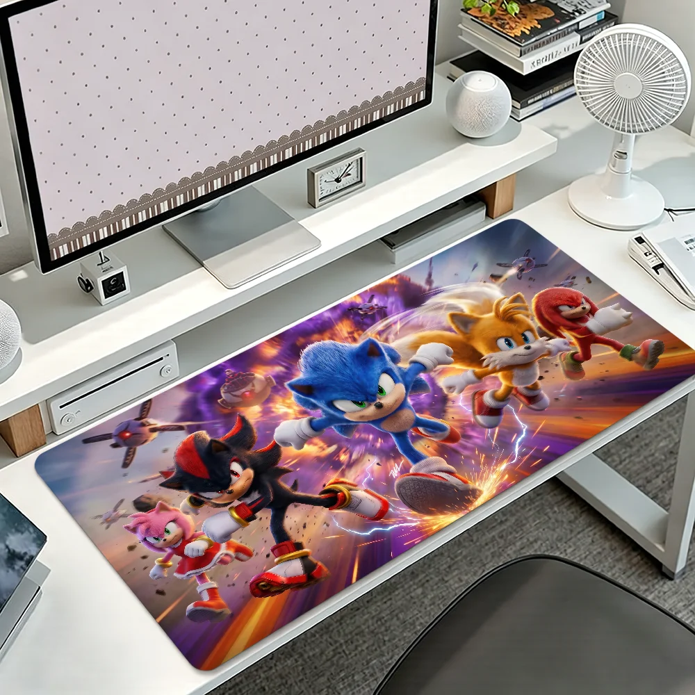 Game S-Sonic The Hedgehog Mouse Pad Non-slip Thickened MousePad Student Gaming Cushion Large Writing Lockedge Office