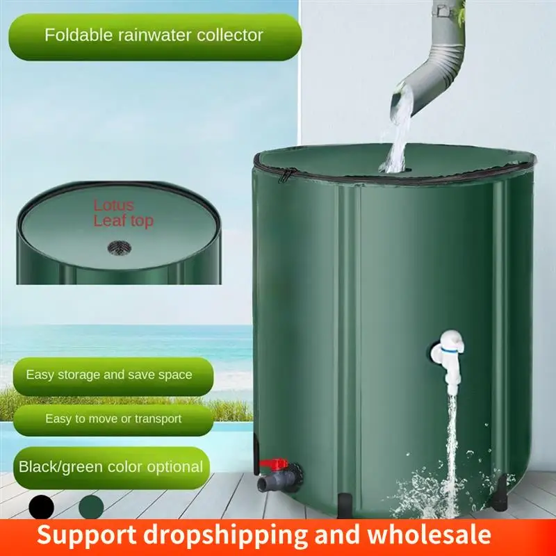 Tanque de armazenamento de água para reciclagem de água da chuva aa86, balde de irrigação de jardim, recipiente de coleta, barril de armazenamento de água de jardim
