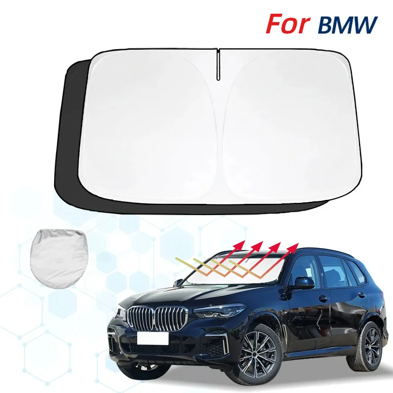 

For BMW X5 G05 F15 E70 E53 E39 Windshield Sun Shade Sunshade Sun Visor Protector Foldable Blocks UV Rays Keep Your Car Cooler