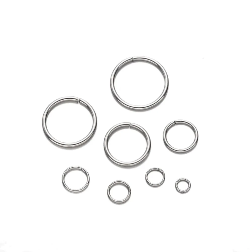 100-200Pcs/Lot Stainless Steel Open Jump Rings Split Rings Connectors For DIY Bracelet Accessories Jewelry Making Wholesale