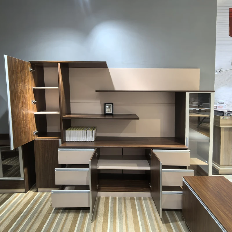Custom Office Furniture Modern File Cabinet Office Wood Bookshelf Bookcase