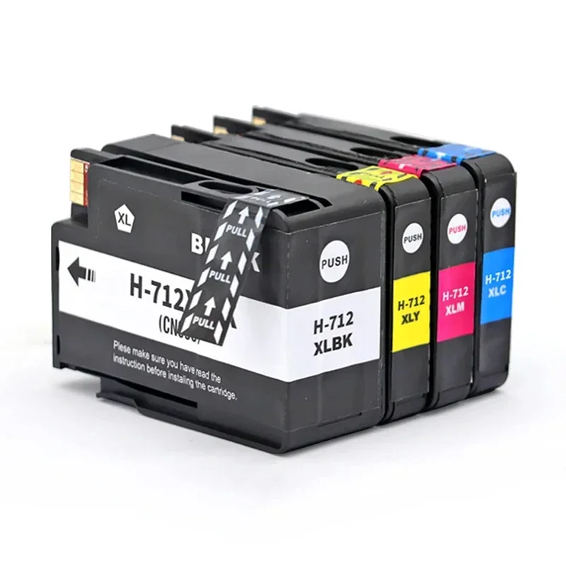 Kaseta z tuszem HP 712 XL 712XL, numer 3ED71A 3ED67A, kompatybilna z drukarkami atramentowymi HP DesignJet T210, T230, T250, T650, T630. — zdjęcie produktu 4