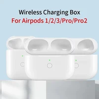 Caja de carga Original de repuesto para Airpods Pro 1, 2, 3, funda cartuchera de batería para auriculares Bluetooth con luz indicadora LED