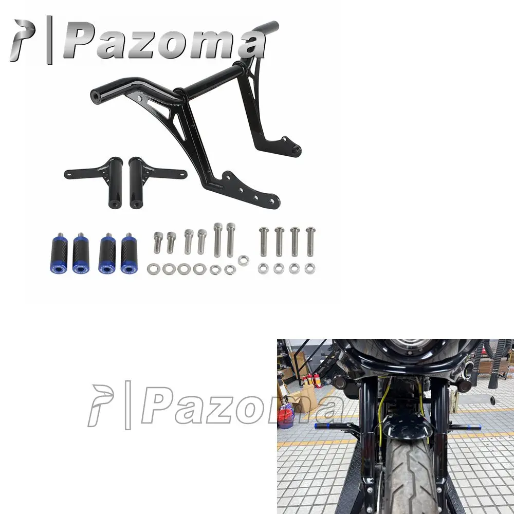 Motorcycle Highway Engine Guard Crash Bar Rear Saddlebag Guards Bumper For Softail Low Rider ST 117 FXLRST 2022 2023 2024