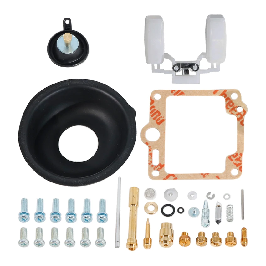 Carb Rebuild Kit For Yamaha XV750 Virago 750 1988-1998 Motorcycle Full Carburetor Repair Set with Diaphragm Gaskets Jets Float