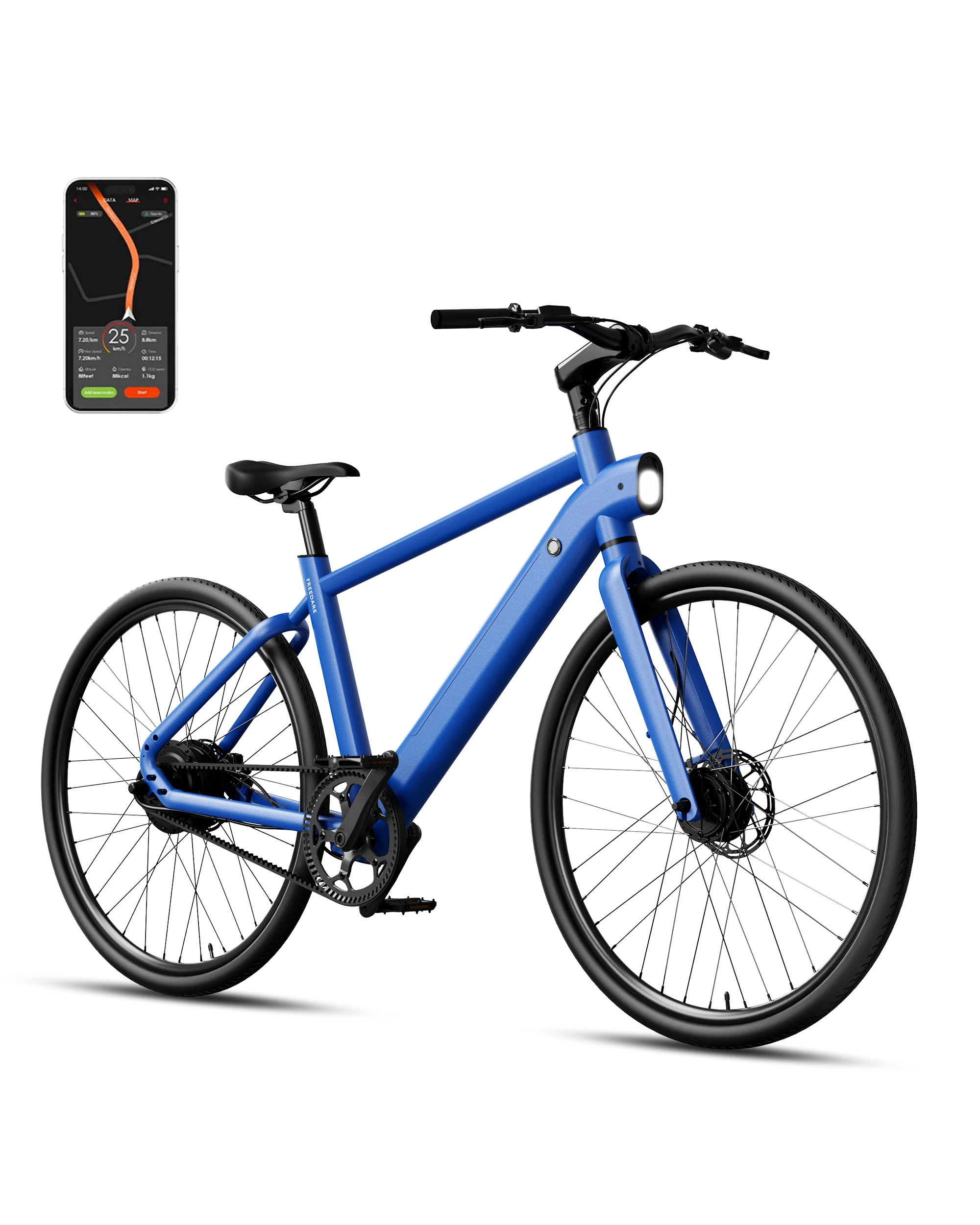 Freedare Electric Bicycle 250W Brushless Motor 36V10AH Battery ebike Dual Disc Brake Adult City 27.5 Inch Tire Carbon Belt Ebike image 1