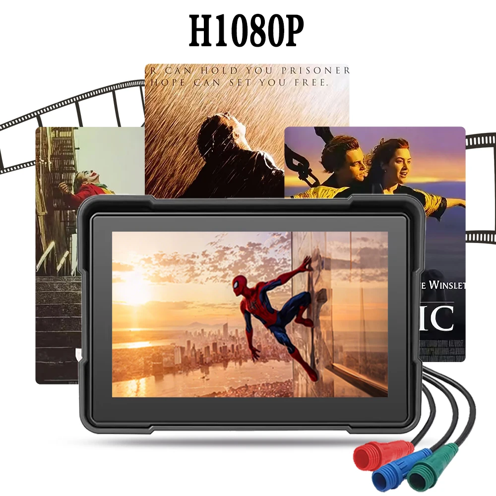 New 5 Inch Portable Motorcycle Screen Dual Bluetooth With Recording Function Support Carplay and Android Auto Car DVD Player view 5