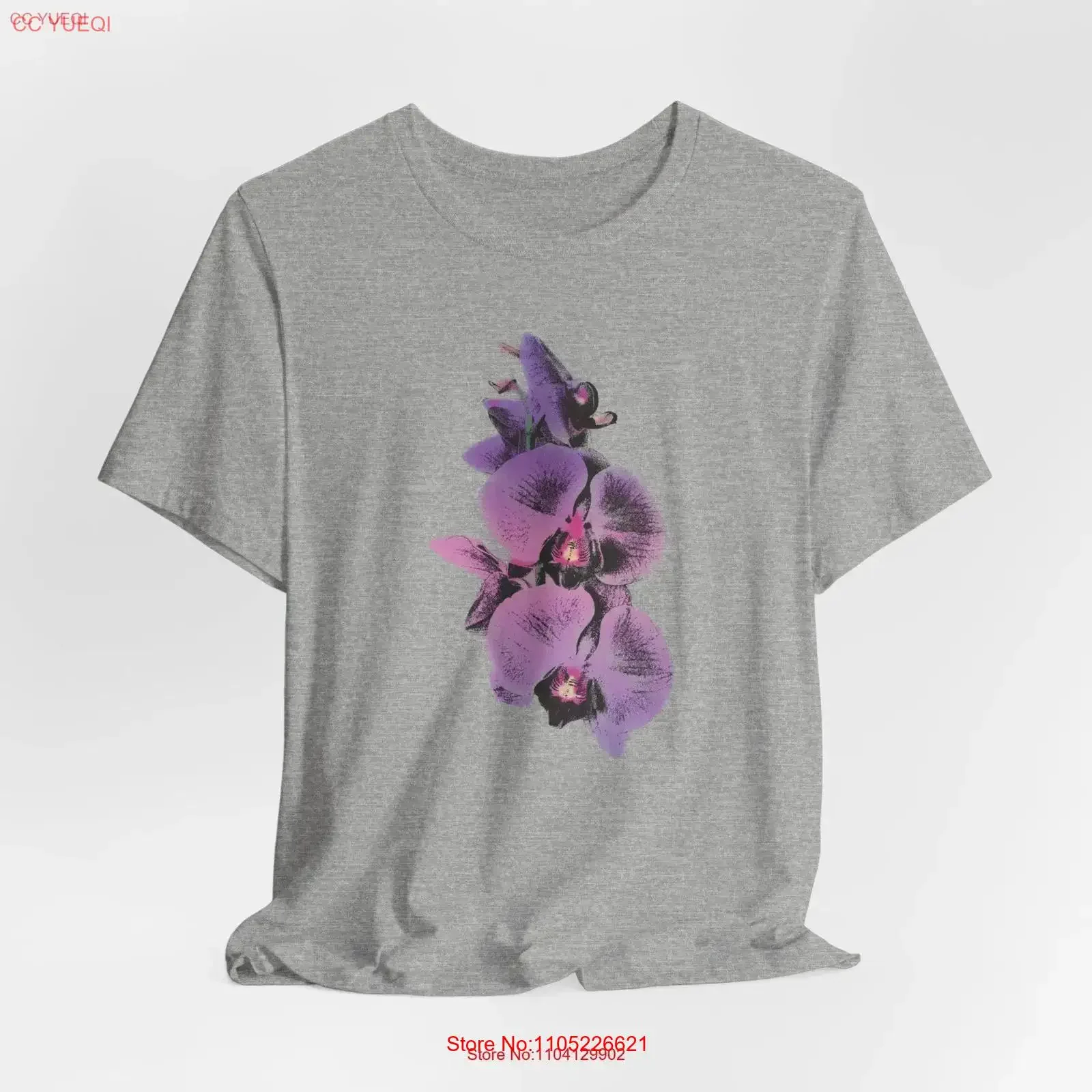 Orchid Flower shirt Flowers T Unique for her Vintage style vintage Washed designer clothes graphic Breathable Stylish
