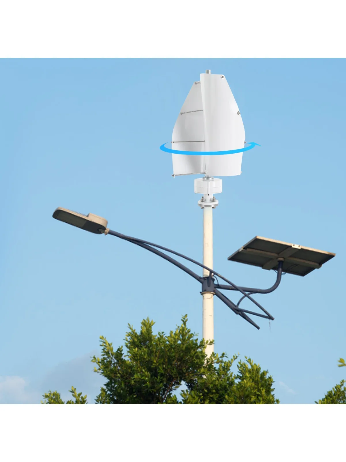 500W Windgenerator, 42,65ft/s Verticale As Windturbine, permanente magneet rotor windturbine voor energieopwekking - afbeelding 2