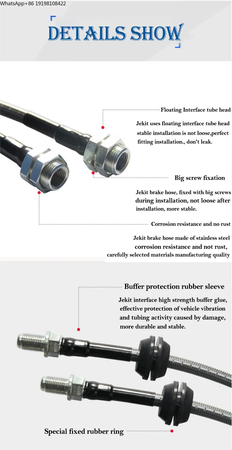 Jekit Custom Brake Hose Steel Line for Different Car Model