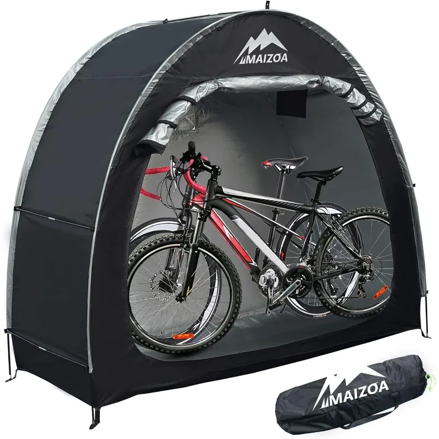 

Outdoor Bike Covers Storage Shed Tent210D Oxford Thick Waterproof Fabric Outdoor Aluminum Alloy Bracket Bicycle Storage shed Ne