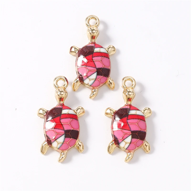 Duarte 20 Teile/los Nette Bunte Emaille Tier Schildkröte Charms Anhänger für Die Herstellung Von DIY Ohrringe Halsketten Armband Schmuck Erkenntnisse – Detail 11