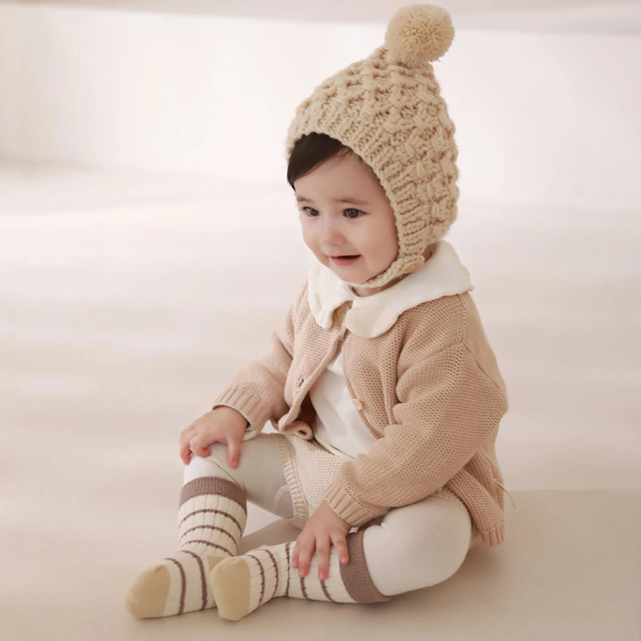3 paar Baby Plüsch Socken Dicke Warme Kinder Mitte Rohr Socke 0-3Year Junge Mädchen Winter Thermische Schuhe Mode Streifen kleinkind Baumwolle Socke – Detail 3