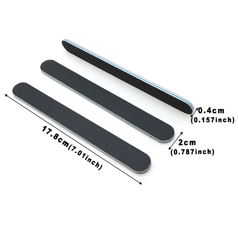 ตะไบเล็บสองด้าน 25 ชิ้น แบบพกพา ตะไบขัดเล็บตรง สำหรับทำเล็บมือและเล็บเท้า ใช้ขัดแต่งและขัดเงาเล็บ