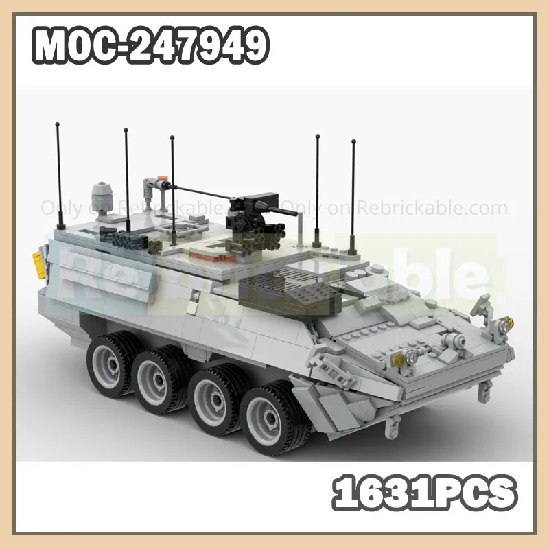 

Конструктор MOC-247949: Военный командный танк, модель боевого танка, набор из 1631 детали, креативный подарок, декор