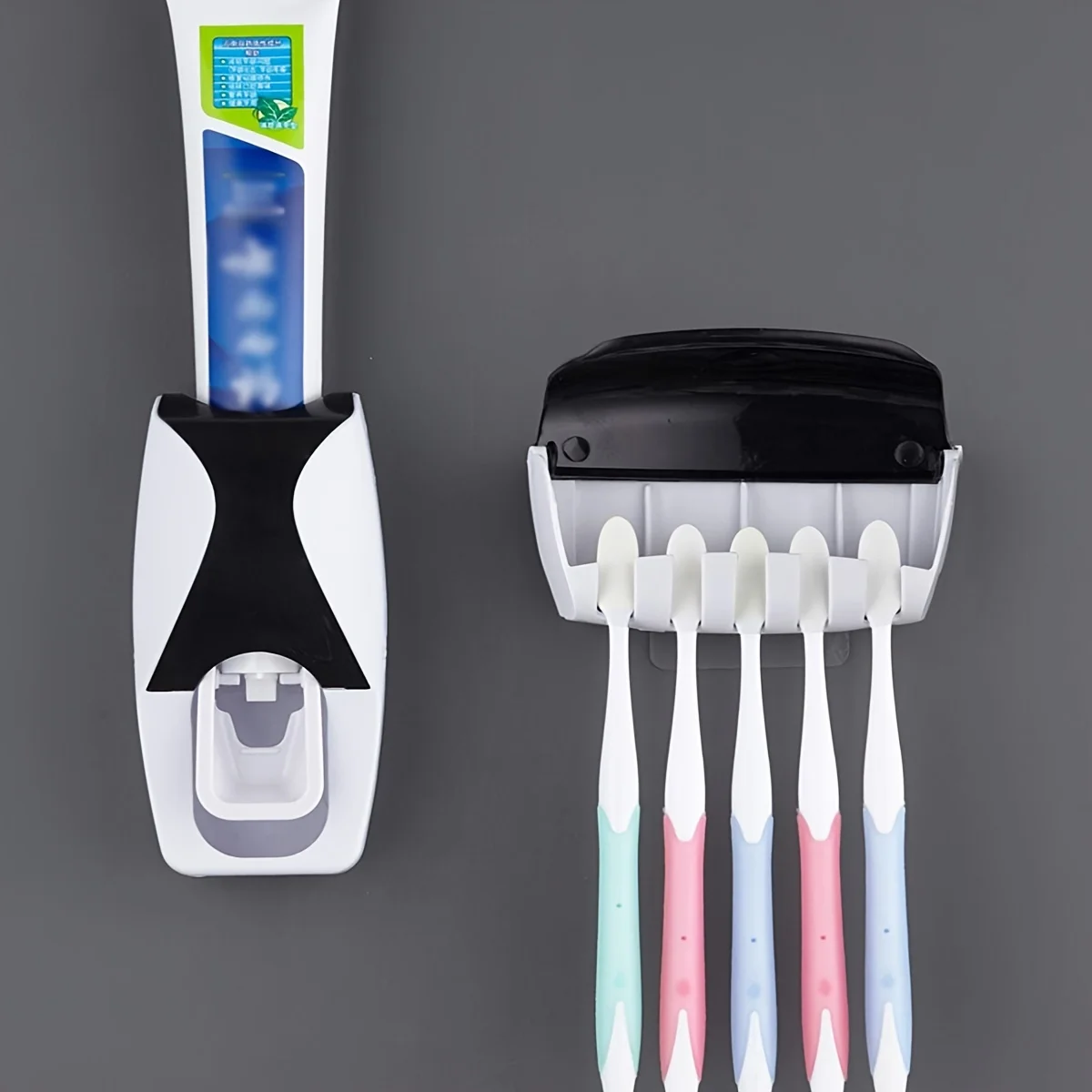 2pcs - A set of creative automatic toothpaste dispensers, no punching automatic toothpaste dispensers