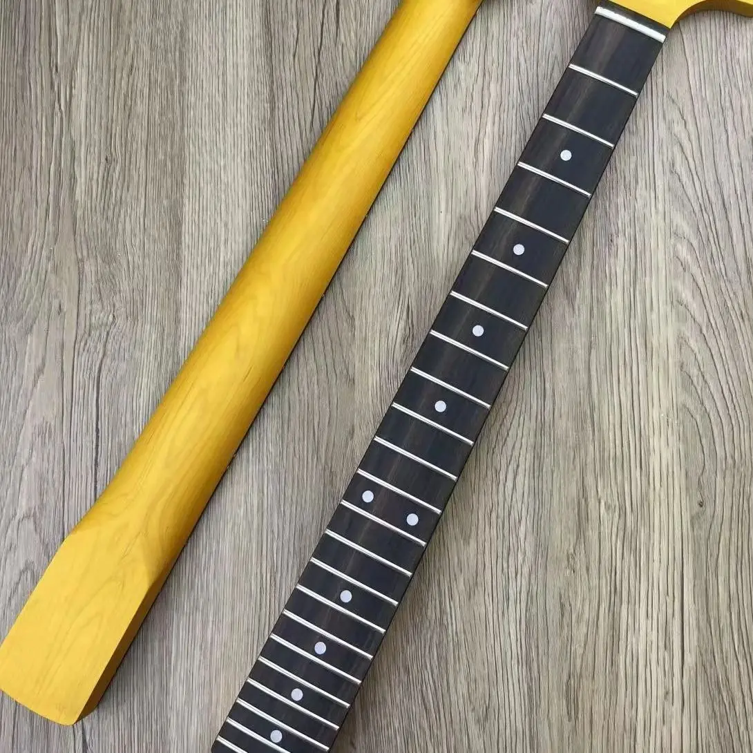 ジャガースタイルギターネック - 21フレットローズウッド指板、9.5インチラジアス、調整可能なトラスロッド、交換用エレキギターネック