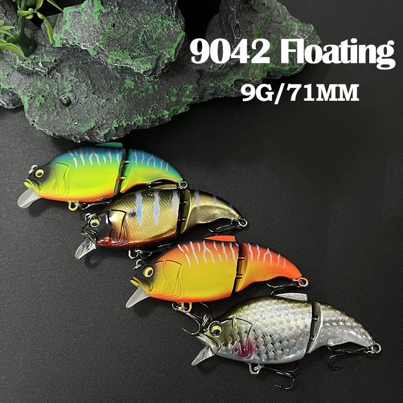 

Lifelike 2 Segment Crankbait Lure 9g 71mm Floating Minnow Artificial Hard Bait Wobbler for Bass Pike Swimbait Fishing Equipment