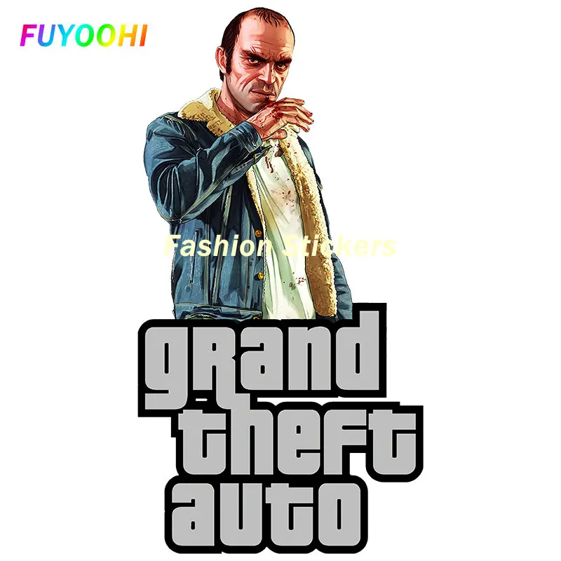 FUYOOHI pegatinas y accesorios de calcomanías GTA Grand Theft Auto, logotipo de SAN Claus, pegatinas de vinilo para coche, pegatinas decorativas