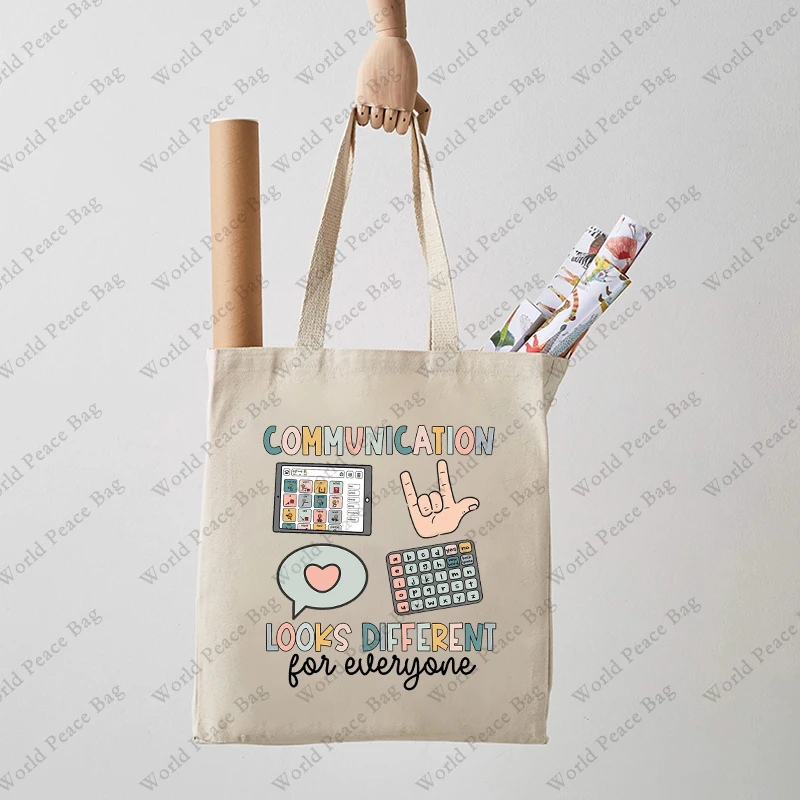 1pc Speech Therapy Gift Speech Therapy Tote Bag Speech Pathologist Gifts Gifts for a Therapist SLP Gifts for Women pattern Tote