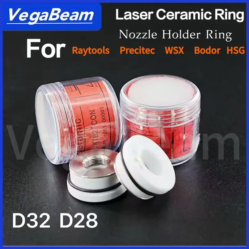 Ceramiczny pierścień laserowy D28 D32, ceramiczna głowica tnąca laserowa M11/M14 do Raytools/WSX Precitec BOCI do głowic tnących laserem światłowodowym