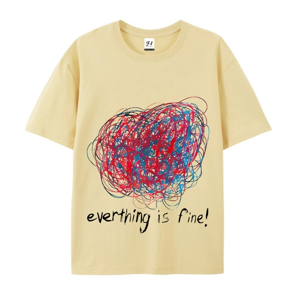 Alles ist fein, Neuankömmling 2025, T-Shirt-Kleider für Damen, grafische T-Shirts, Y2k-Streetwear, übergroß, Vintage, lässig