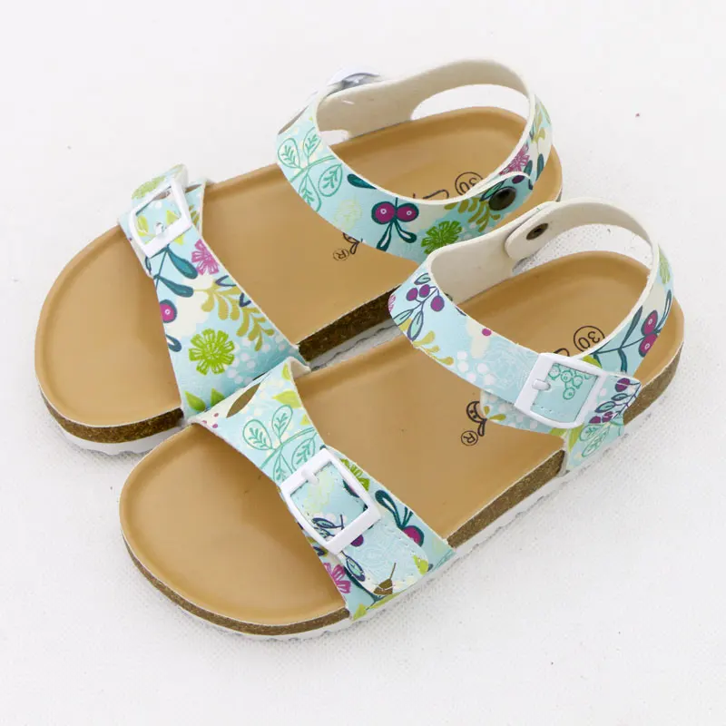 2024 New Summer KIds Sandals Flats with Cork Shoes for girls Infant