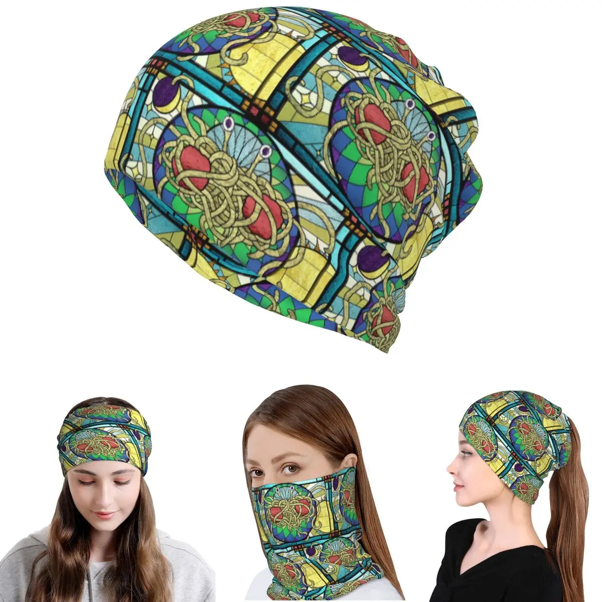The Flying Spaghetti Monster Flying Spaghetti Monsterism FSM Bandana, Halstuch, Wickelmaske, Schal, Stirnband, Mützen, Hut für alle Jahreszeiten