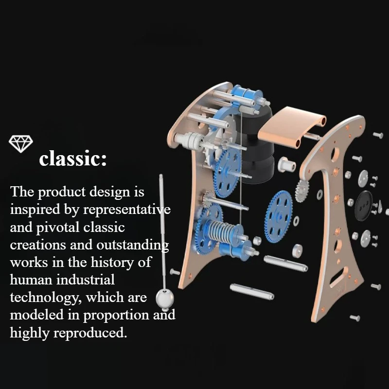 TECHING غاليليو البندول ساعة الجمعية عدة المعادن الميكانيكية الجمعية لعبة حلية DM35 #3