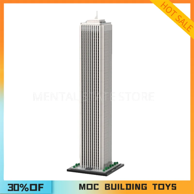 1927PCS Customized MOC Aon Center Chicago (Amoco Building) Building Blocks Technology Bricks Creative Assembly Toy Holiday Gifts