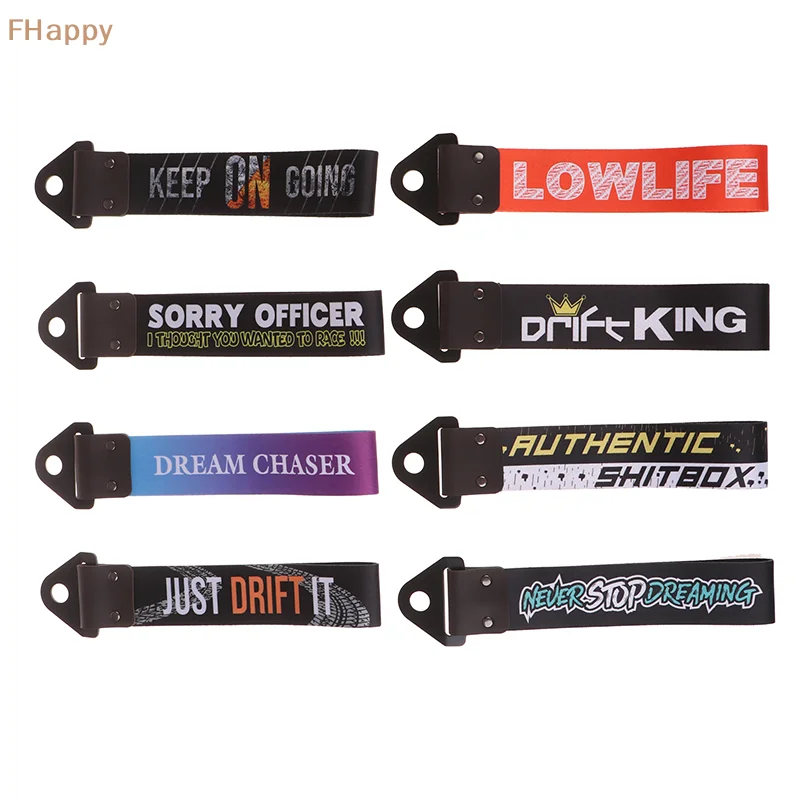 

1PC Tow Strap Car Trailer Strap Tow Bar Nylon Car Tow Rope Hook Front Bumper Decorative Tow Hook Tuning Shitbox