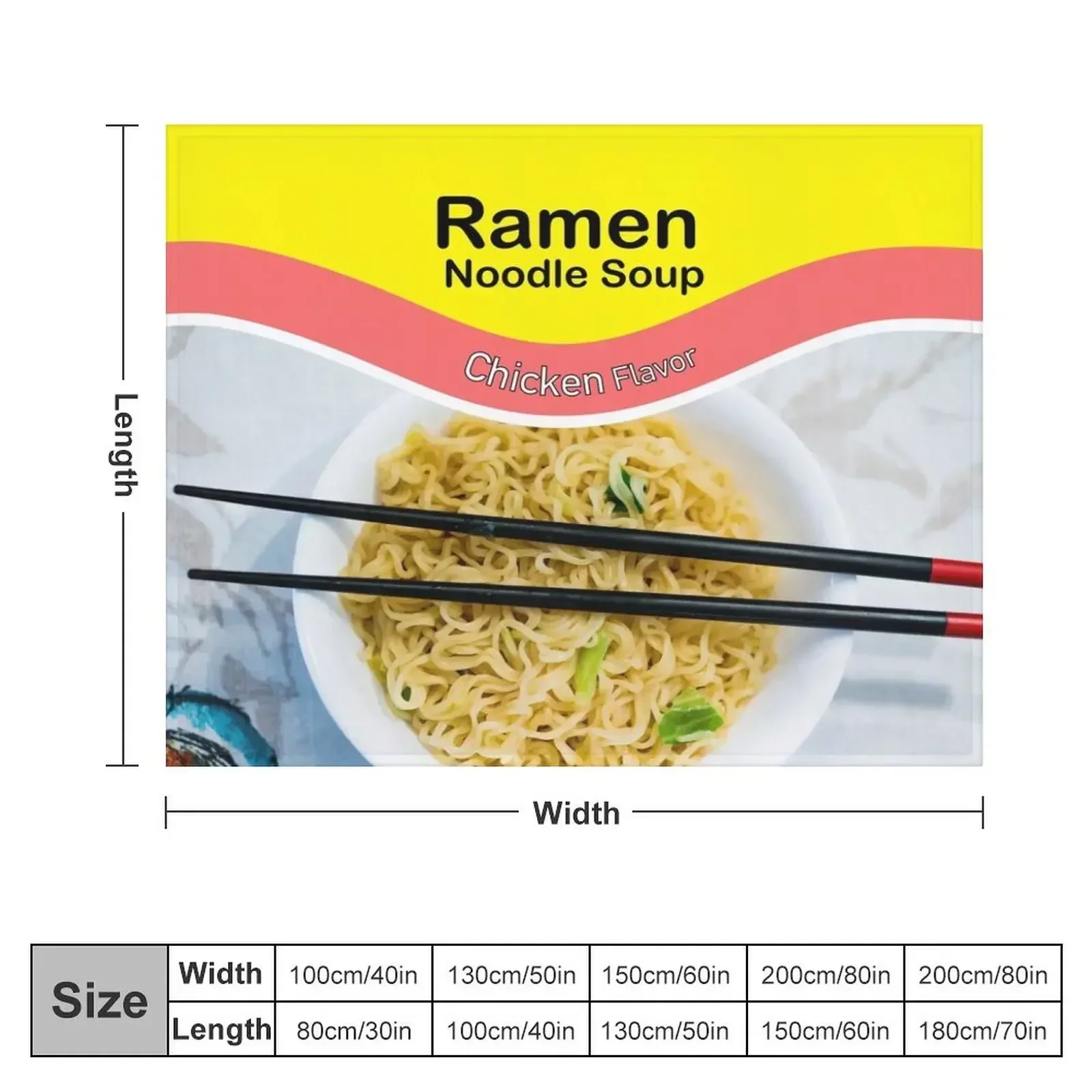 Ramen Noodles Packet Chicken Flavor Throw Blanket Picnic Blankets Sofas Of Decoration Blankets