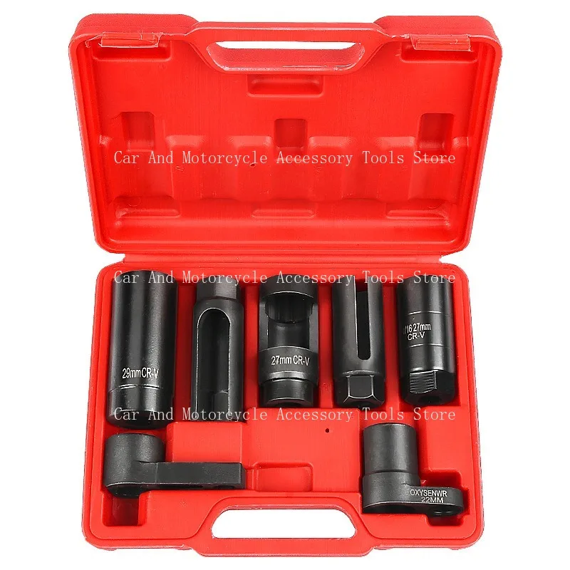 7Pc Automotive Oxygen Sensor Sleeve, Japanese European Oxygen Sensing Wrench Oxygen Sensing Sleeve Removal Tool