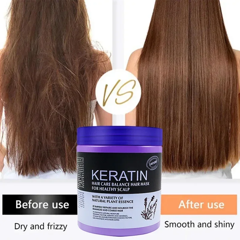 Keratin Hair Mask Deep Conditioning Treatment Dry Damaged Hair Split End Repair Care Moisturizer Essence Hydrating Conditioner