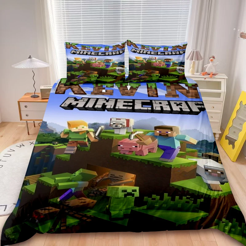 

Minecraft 3 шт. пододеяльник игра мой мир пододеяльник Monster Hunters комплект постельного белья пододеяльник одиночный декор для детской спальни для мальчиков