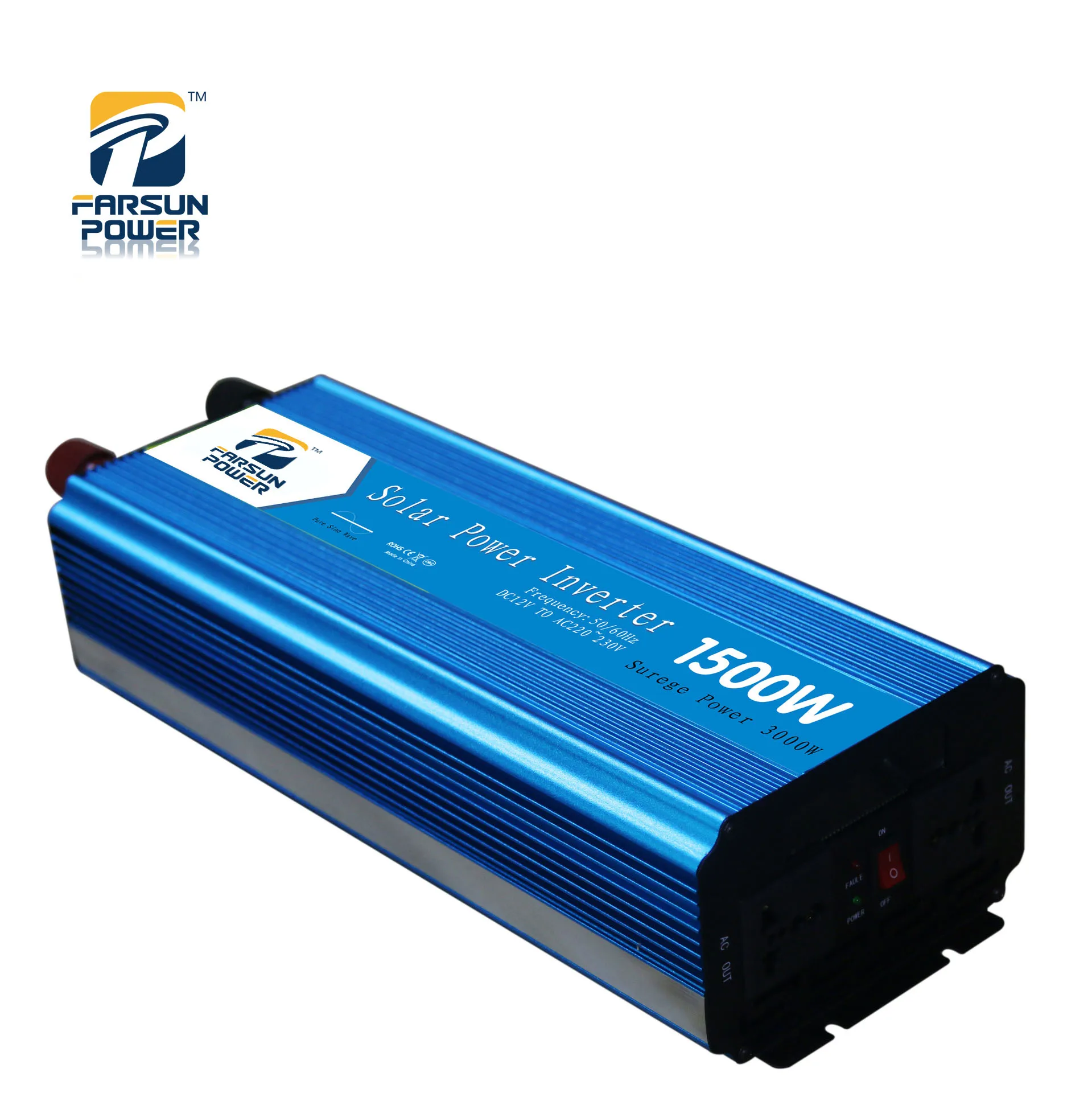 Auto inverter 12v 24v to 220v farsun split system inverter pure sine power 1500W welding inverter for home