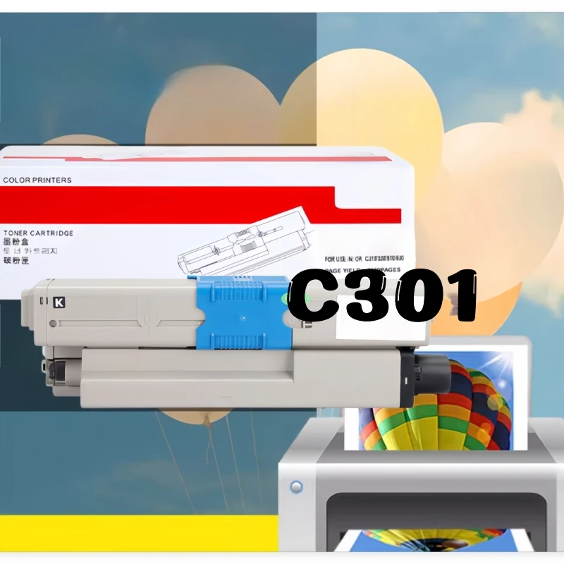 1PCS/2PCSBlack Toner Cartridge Compatible for Okidata C301 C321 C301n C321n C301DN C321DN MC332dn printer Cartridge